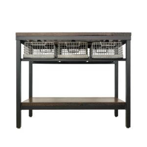 Altered Antiques - Industrial 43 in. Reclaimed Pine & Steel Frame Console Table