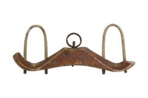 Animal Care - Vintage Red Double Wooden Oxbow with Hardware