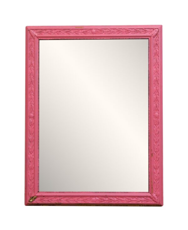 Antique Mirrors - Pink Wood Frame Mirror