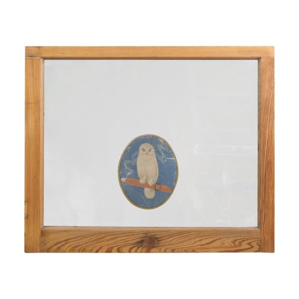 Antique Mirrors - White Owl Cigar Mirrored Wavy Glass Window Frame