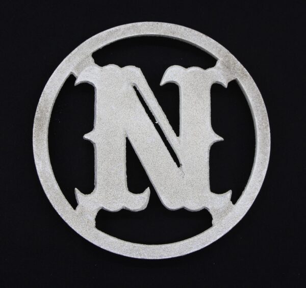 Applique - Vintage 6 in. Aluminum N Applique