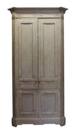 Armoires & Vitrines - Tall Painted Light Green Entertainment Cabinet