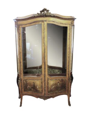 Armoires & Vitrines - Vernis Martin French Double Door Vitrine