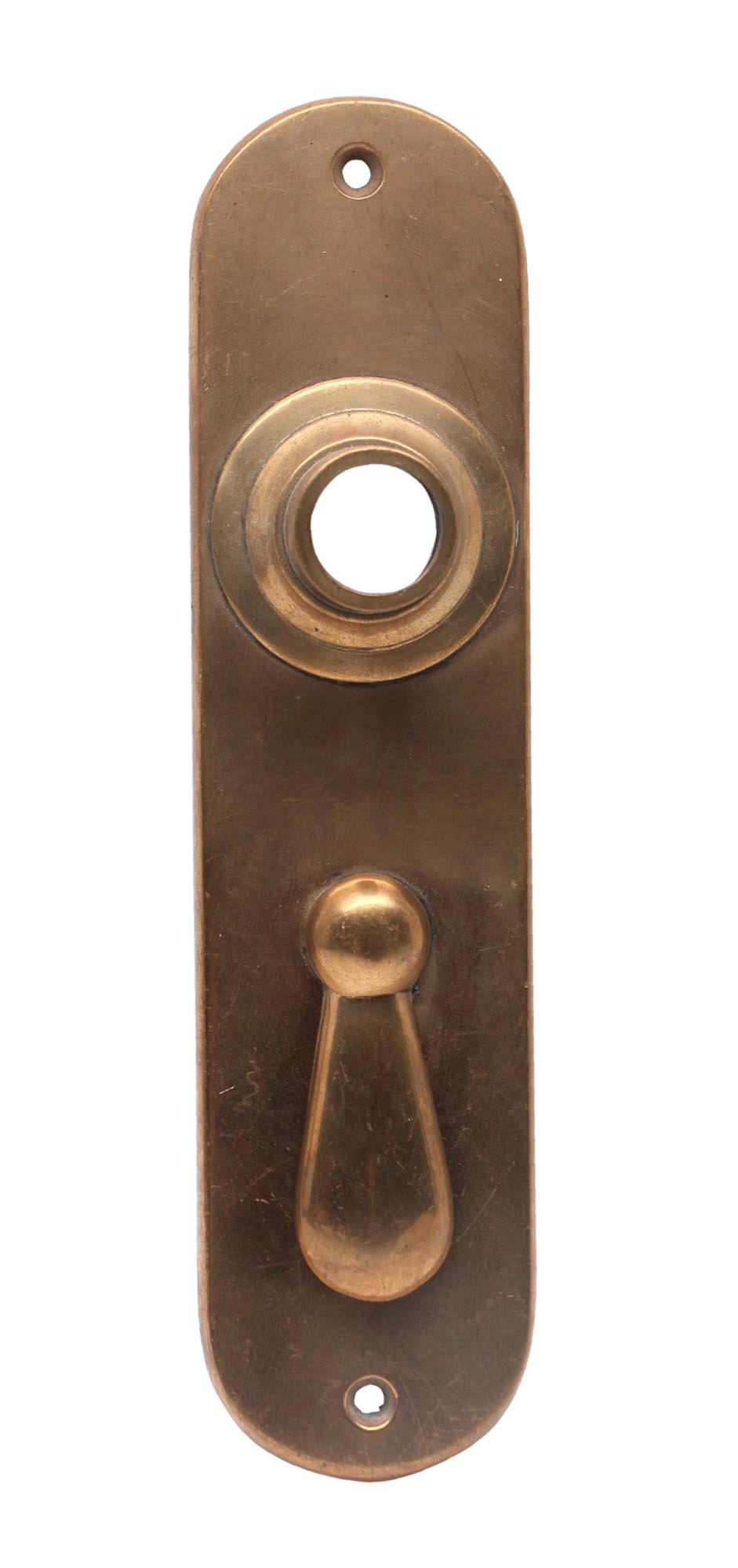 7 in. Cast Brass Traditional Door Back Plate with Keyhole Cover | Olde ...