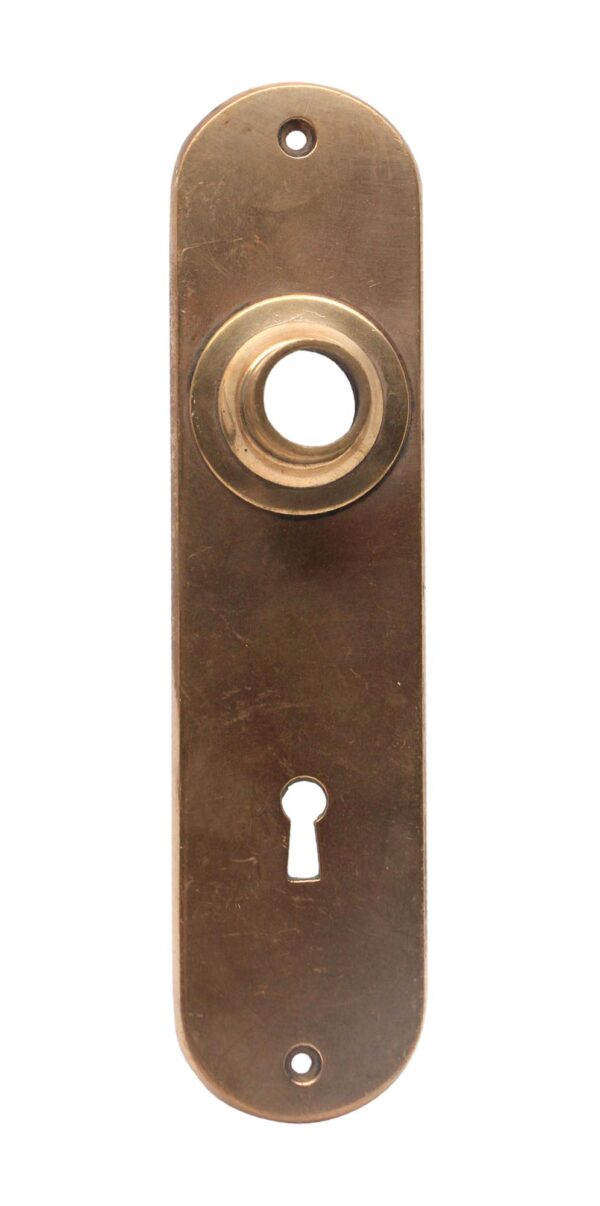 Back Plates - 7 in. Cast Brass Traditional Keyhole Door Back Plate