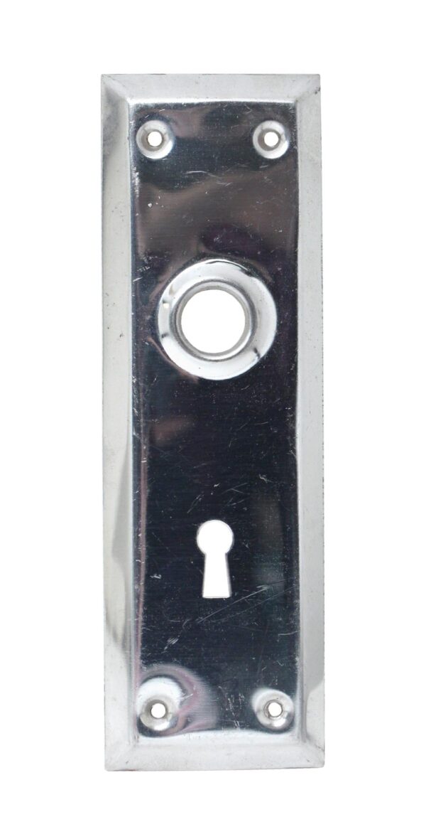 Back Plates - 7.25 in. Chrome Keyhole Door Classic Back Plate