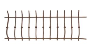 Balconies & Window Guards - Pair of 19th Century Wrought Iron Bombay Style Window Guards