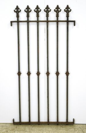 Balconies & Window Guards - Reclaimed Cast Iron Ornate Finials Window Guard 63 x 32