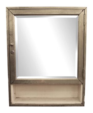 Bathroom - 1920s Recessed Bronze Medicine Cabinet with Beveled Glass & Shelf