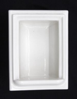 Bathroom - 1930s White Ceramic Bathroom Recessed Soap Dish