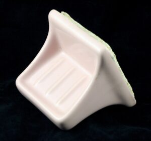 Bathroom - 1950s Pale Pink Ceramic Flush Mount Wall Soap Dish