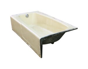 Bathroom - 1970s 5 ft Yellow Cast Iron Bathtub