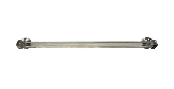 Bathroom - Art Deco Glass Rod 26.5 in. Towel Bar with Chrome Brackets