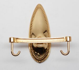Bathroom - New Polished Beaded Brass Bathroom Hook