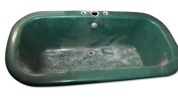 Bathroom - Reclaimed Hunter Green 5 Foot Center Drain Tub