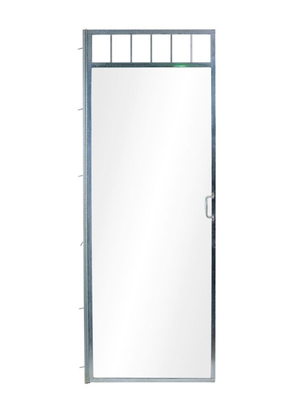 Bathroom - Reclaimed Polished Nickel Plated Brass & Glass Shower Door 73 x 27.75