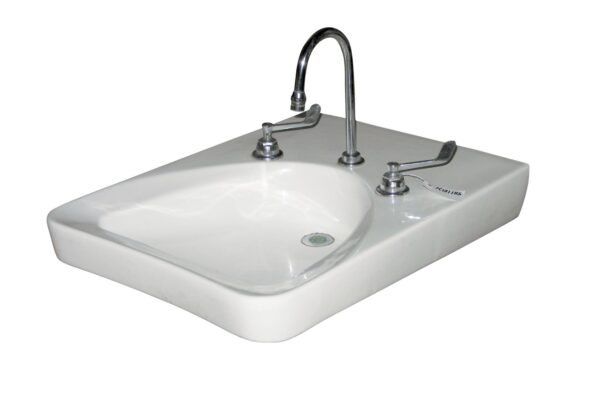 Bathroom - Reclaimed White Handicap Access Porcelain Restroom Sink