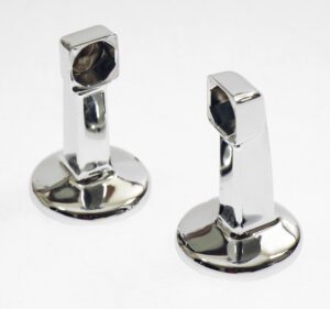 Bathroom - Vintage Hoover Chrome Surface Mount Towel Brackets