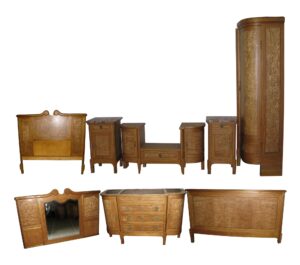 Bedroom - Flamed Birch Bedroom Suite with Marble Top