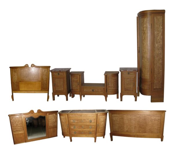 Bedroom - Flamed Birch Bedroom Suite with Marble Top