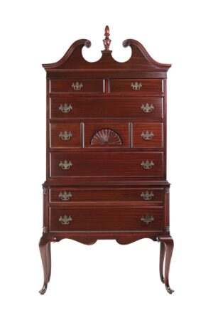 Bedroom - Queen Ann Style Mahogany Highboy Dresser