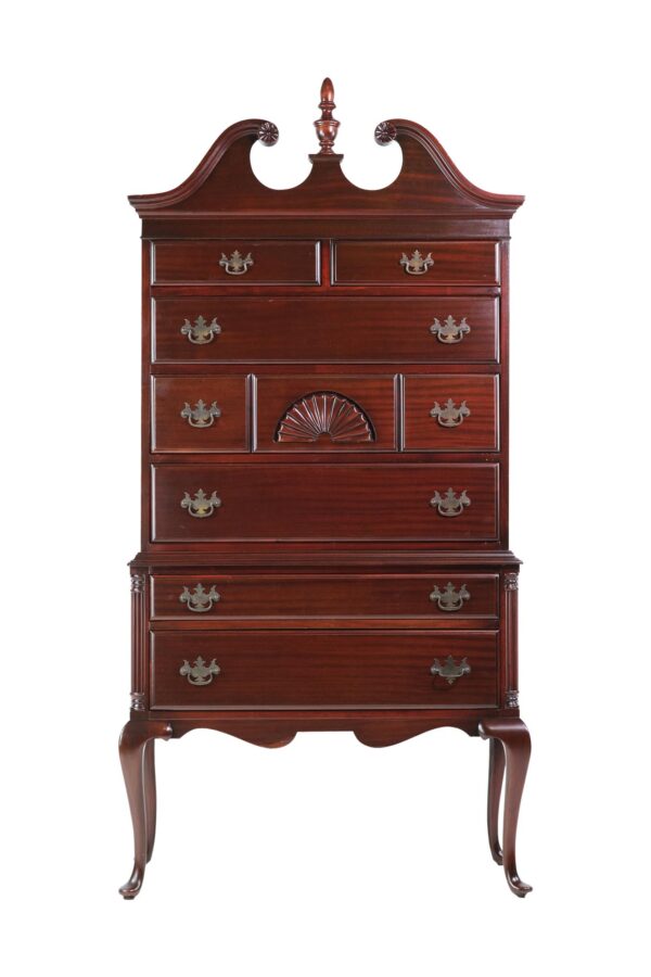 Bedroom - Queen Ann Style Mahogany Highboy Dresser