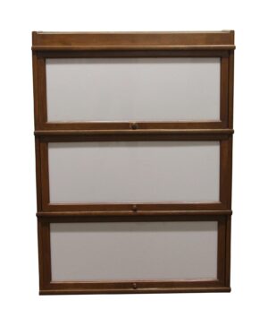 Bookcases - Antique 4 Foot Barrister Bookcase with White Glass
