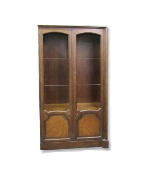 Bookcases - Mid Century Bookcase Cabinet with Wire Netting Doors