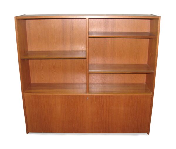 Bookcases - Mid Century Modern Teak Storage Book Shelf