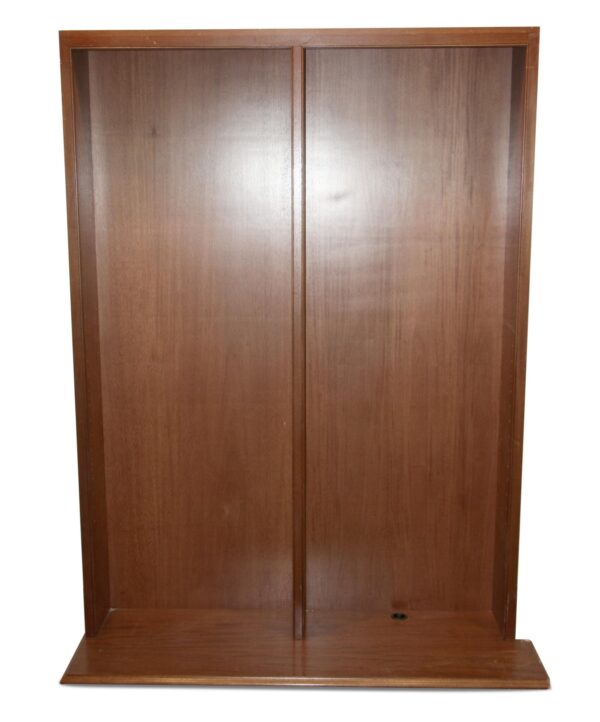 Bookcases - Reclaimed 6.5 ft Dark Wood Tone Built In Bookcase