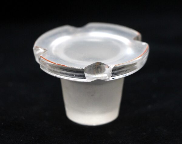 Bottle Stoppers - Vintage Cross Shaped Clear Glass Bottle Stopper