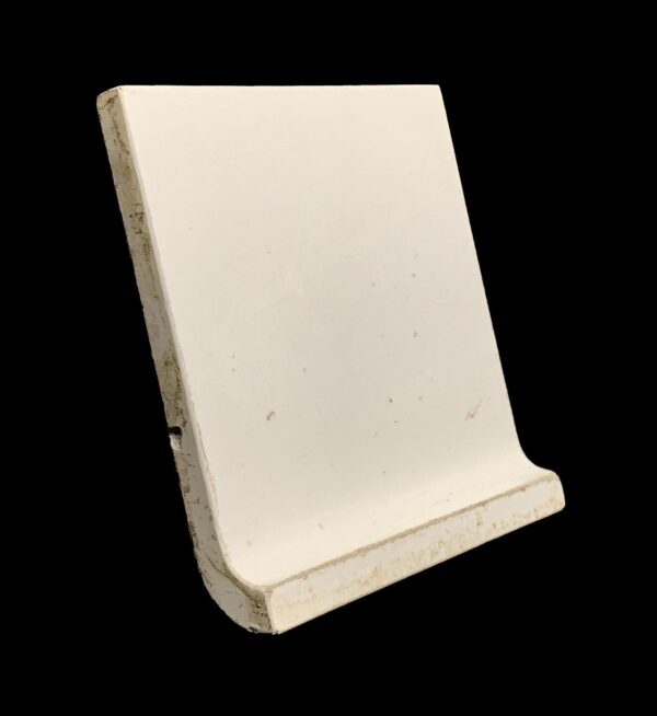 Bull Nose & Cap Tiles - 5.875 in. Square White Base Cap Tile
