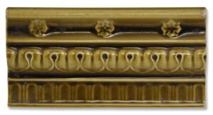 Bull Nose & Cap Tiles - Antique Dark Tan Ceramic Bull Nose Wall Tile