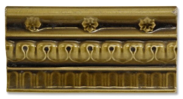 Bull Nose & Cap Tiles - Antique Dark Tan Ceramic Bull Nose Wall Tile