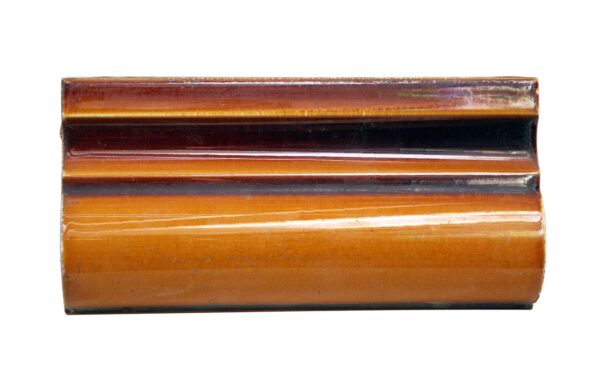 Bull Nose & Cap Tiles - Antique Solid Brown Bull Nose Tile