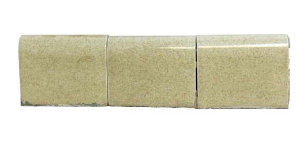 Bull Nose & Cap Tiles - Robin Egg Off White Curved Tiles