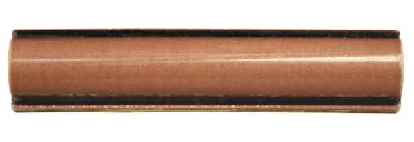 Bull Nose & Cap Tiles - Vintage Brown Curved Bull Nose Cap Tile 6 x 1.25