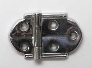 Cabinet & Furniture Hinges - Chrome Plated Steel Art Deco Surface Cabinet Hinge