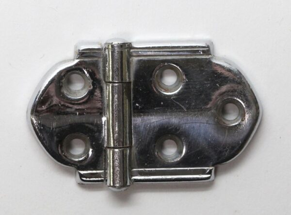 Cabinet & Furniture Hinges - Chrome Plated Steel Art Deco Surface Cabinet Hinge