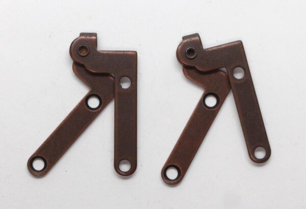 Cabinet & Furniture Hinges - Pair of Brass Plated Steel Knife Cabinet Hinges