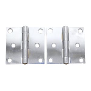 Cabinet & Furniture Hinges - Pair of Chrome Plated Steel Stanley 3 x 3 Butt Door Hinges