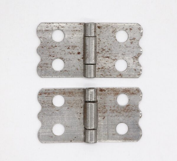 Cabinet & Furniture Hinges - Pair of Vintage 1.75 x 0.875 Steel Butt Cabinet Hinges