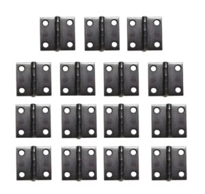 Cabinet & Furniture Hinges - Set of 15 Steel Black Cabinet 1.25 x 1.25 Butt Hinges Cabinet & Furniture Hinges - Set of 15 Steel Black Cabinet 1.25 x 1.25 Butt Hinges