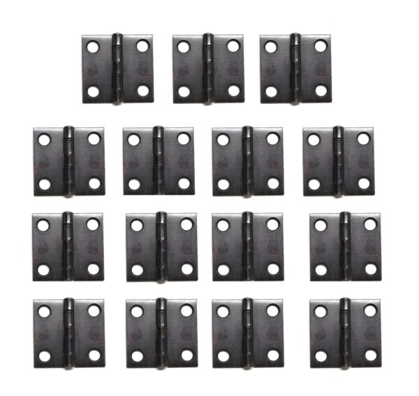 Cabinet & Furniture Hinges - Set of 15 Steel Black Cabinet 1.25 x 1.25 Butt Hinges Cabinet & Furniture Hinges - Set of 15 Steel Black Cabinet 1.25 x 1.25 Butt Hinges
