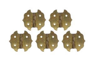 Cabinet & Furniture Hinges - Vintage Steel Butterfly Cabinet Door Hinge Set 1.125 x 1.25
