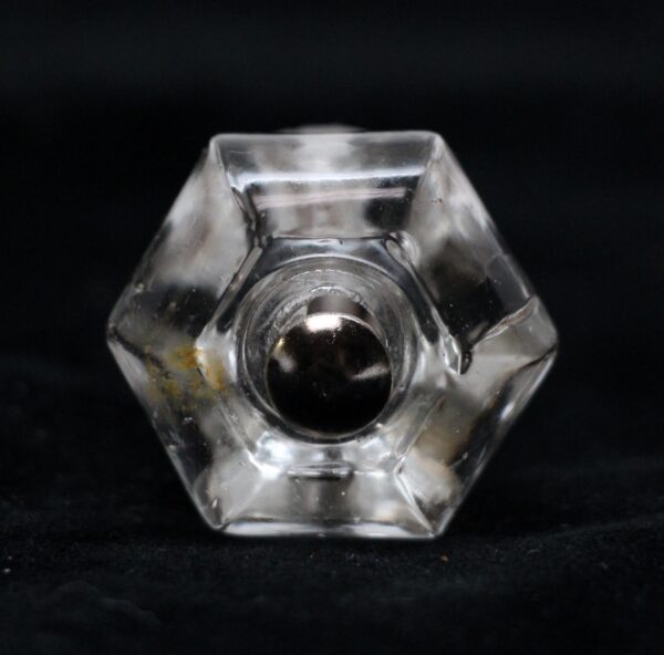 Cabinet & Furniture Knobs - Vintage 1.125 in. Hexagon Glass Drawer Cabinet Knob