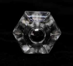 Cabinet & Furniture Knobs - Vintage 1.25 in. Clear Glass Hexagon Drawer Cabinet Knob