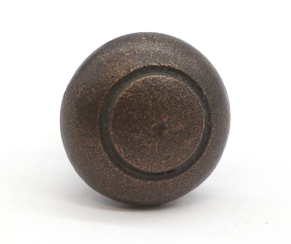 Cabinet & Furniture Knobs - Vintage 1.375 in. Concentric Darkened Cast Brass Cabinet Drawer Knob