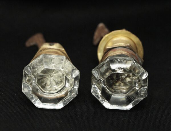 Cabinet & Furniture Knobs - Vintage Octagon Clear Glass 1.25 in. Cabinet Knob