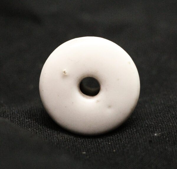 Cabinet & Furniture Knobs - Vintage White Round Ceramic 1.125 in. Drawer Knobs
